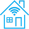 icon of a home with wifi 